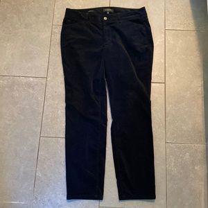 Talbots Signature Black Velveteen Pants
